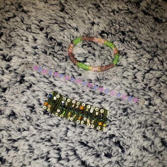 90s Seed Bead Bracelet Bundle - Picture 1 of 11